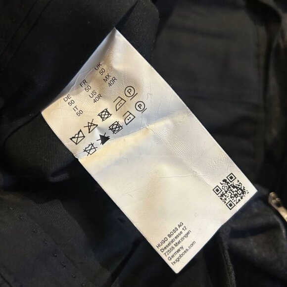 Hugo Boss wool Black Pinstripe Trousers - Picture 3 of 3